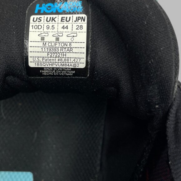 Hoka One M Clifton 8 Men's Sneakers Running Shoes Size 10 D - Picture 9 of 14